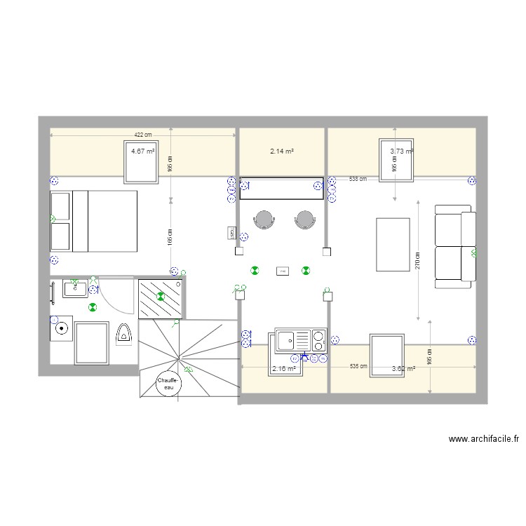 studio chateau. Plan de 0 pièce et 0 m2