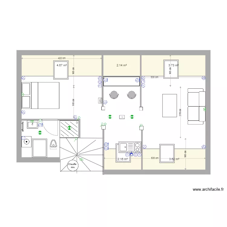 studio chateau. Plan de 