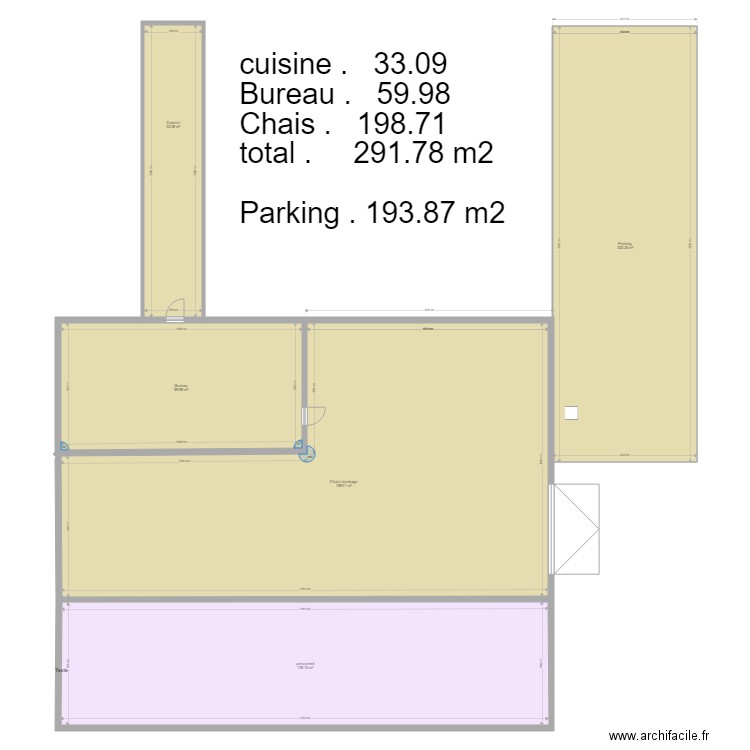 chais maison blanche ok. Plan de 0 pièce et 0 m2