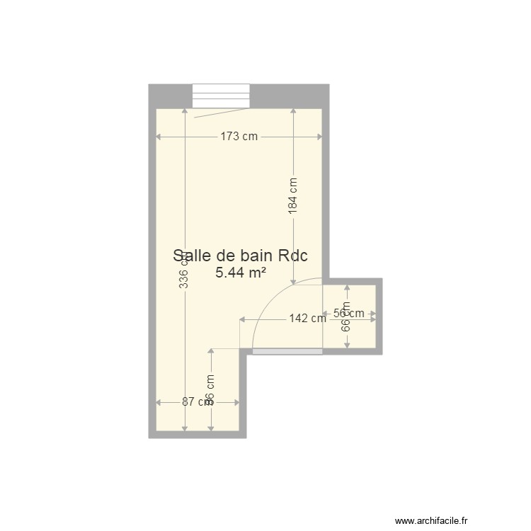 SdB 2019 vide. Plan de 0 pièce et 0 m2