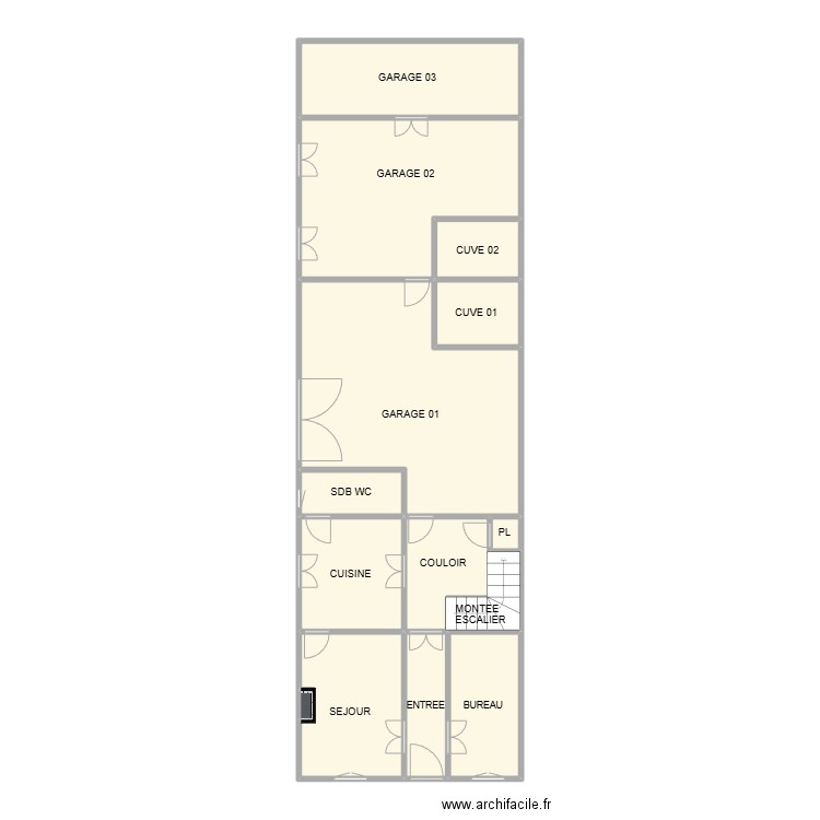 RDC MAS VAUVERT DES CAPITAINS. Plan de 14 pièces et 90 m2