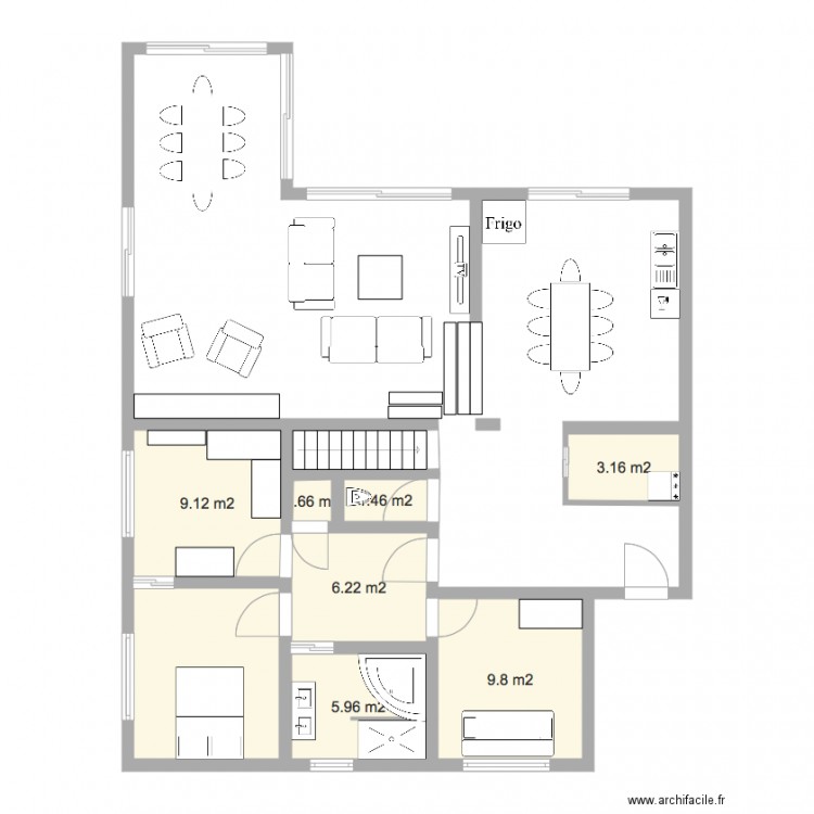 Projet Gardey étage. Plan de 0 pièce et 0 m2