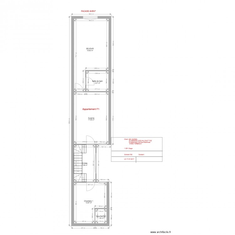 SCI AVEMA A Existant. Plan de 0 pièce et 0 m2