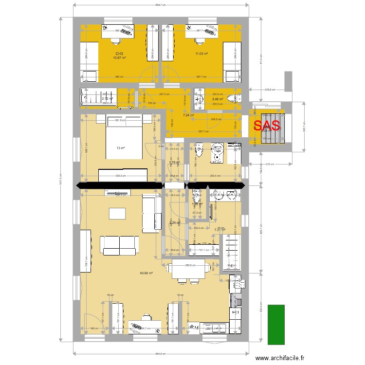 annexe dorsale 110 140. Plan de 0 pièce et 0 m2