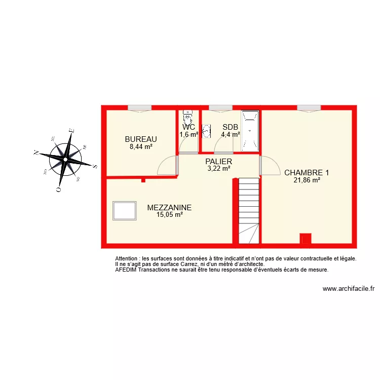 BI 7436 ETAGE. Plan de 