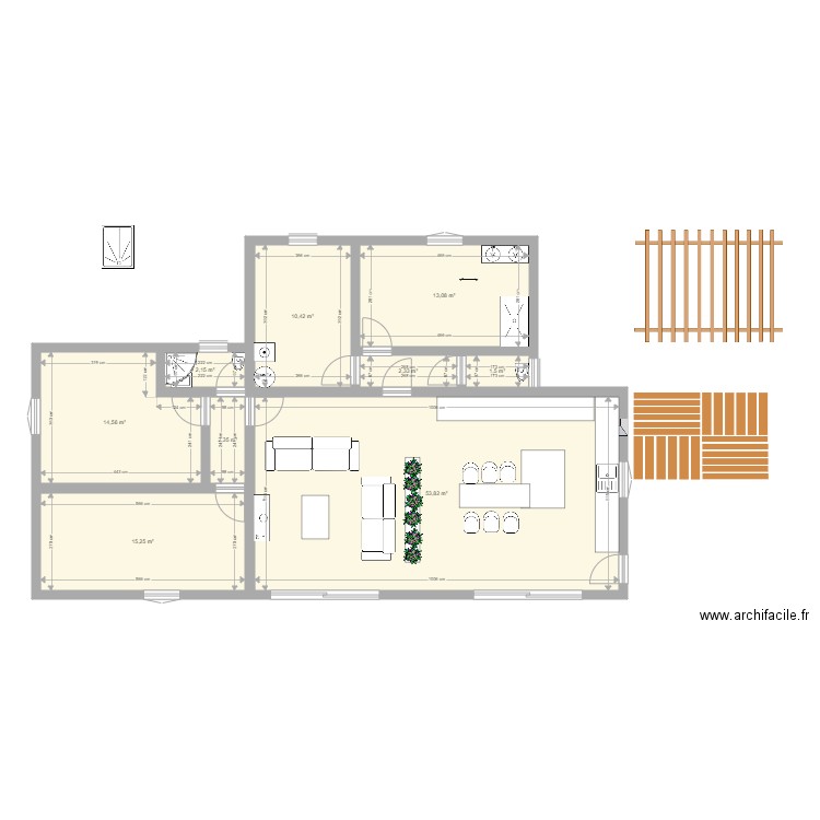 maison 2 baies. Plan de 0 pièce et 0 m2