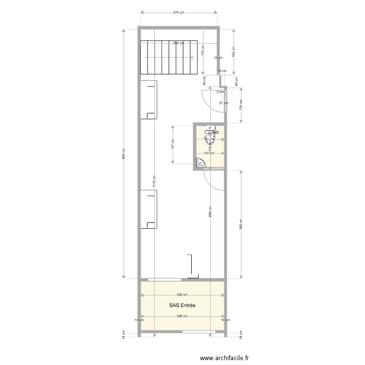 Accueil Après travaux. Plan de 0 pièce et 0 m2