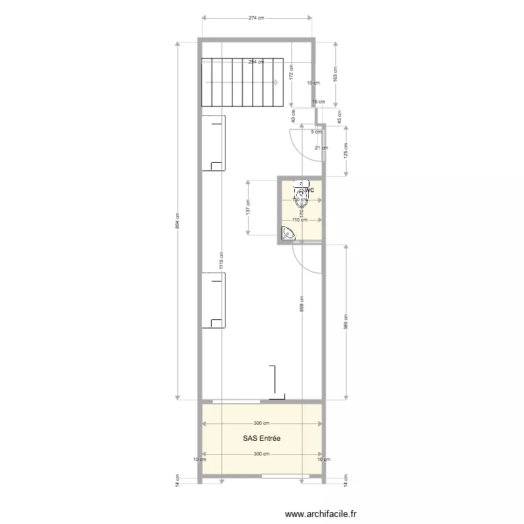 Accueil Apr&egrave;s travaux. Plan de 