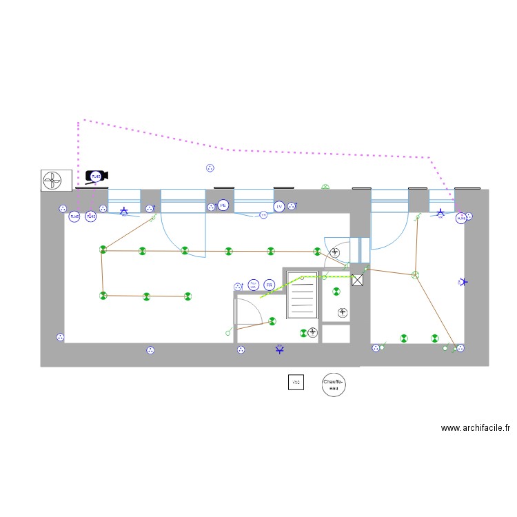 RB and B 1 electrecite. Plan de 0 pièce et 0 m2