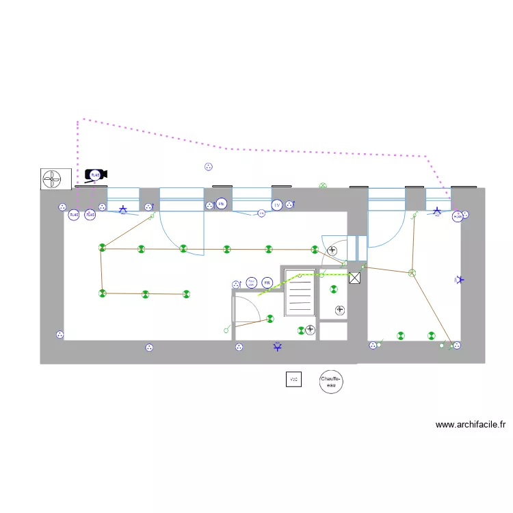 RB and B 1 electrecite. Plan de 