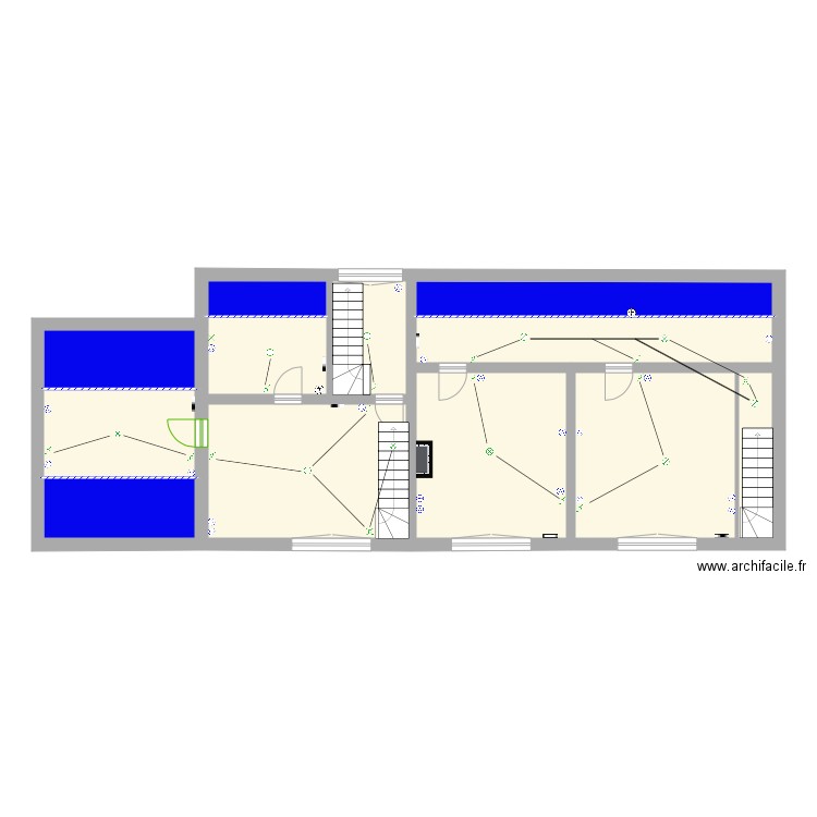 Electricité étage. Plan de 0 pièce et 0 m2