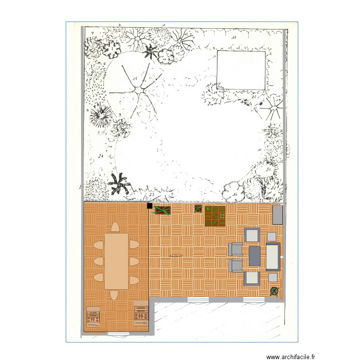 Jardin. Plan de 0 pièce et 0 m2