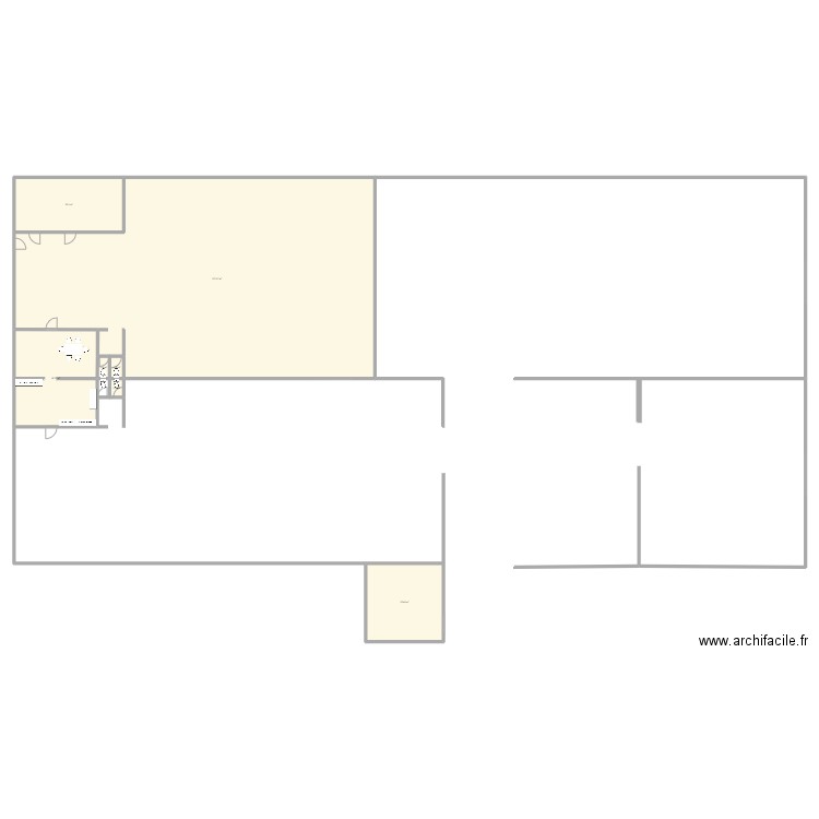 plan entreprise. Plan de 7 pièces et 422 m2