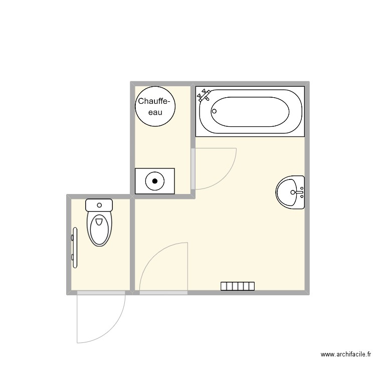 GSCHWING. Plan de 3 pièces et 8 m2