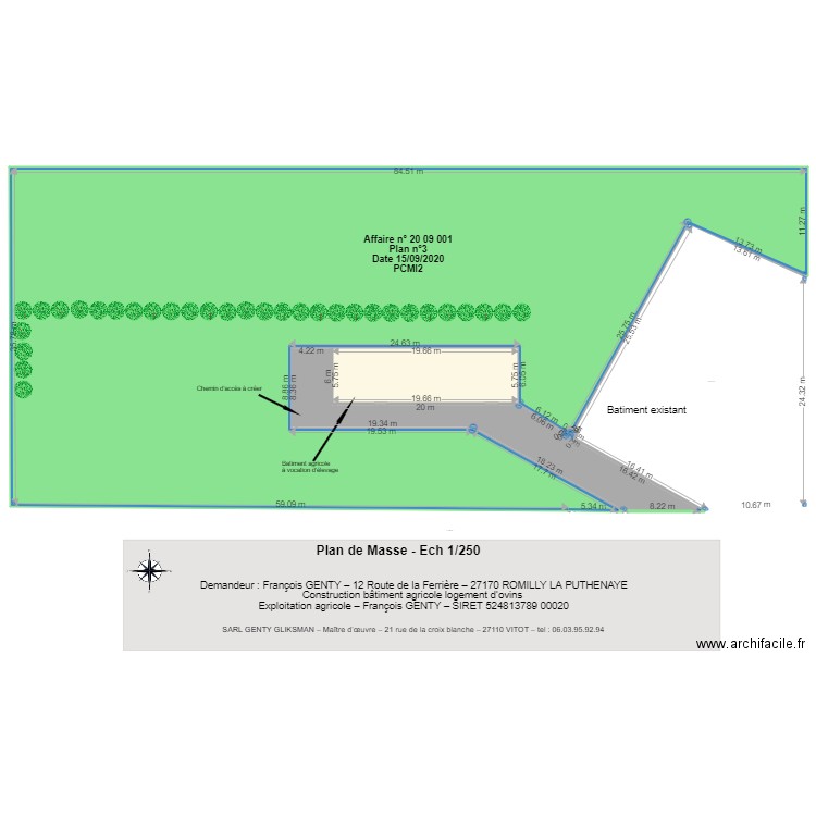 plan de masse batiment. Plan de 0 pièce et 0 m2