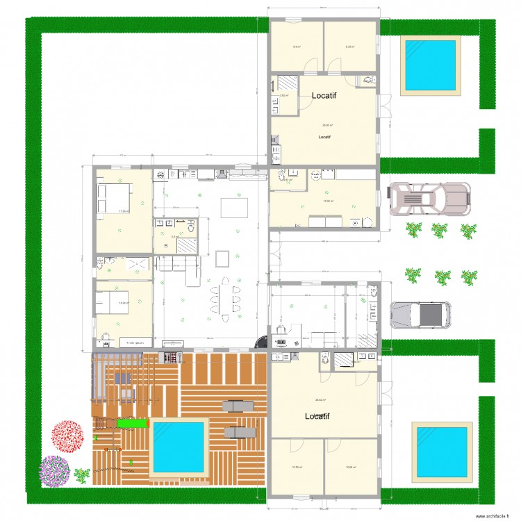 Plan 2 mouries. Plan de 0 pièce et 0 m2