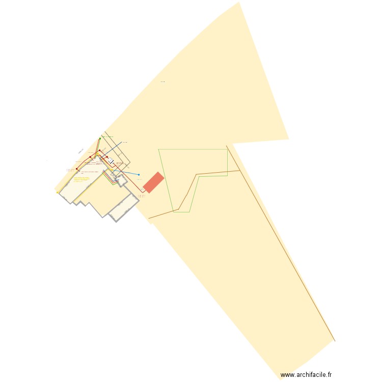 Mas Sarrians extérieur solution 1. Plan de 0 pièce et 0 m2