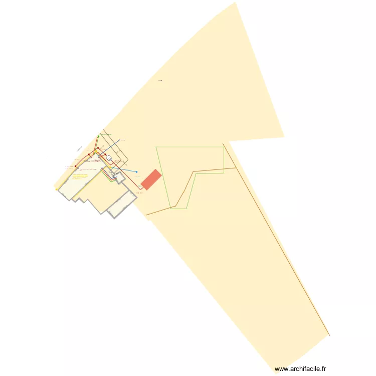 Mas Sarrians ext&eacute;rieur solution 1. Plan de 