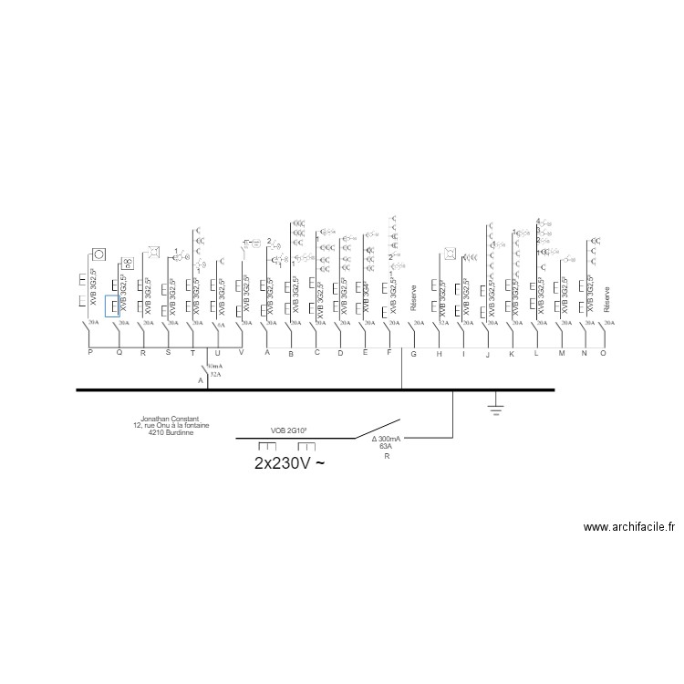 unifilaire Jonathan Constant. Plan de 0 pièce et 0 m2