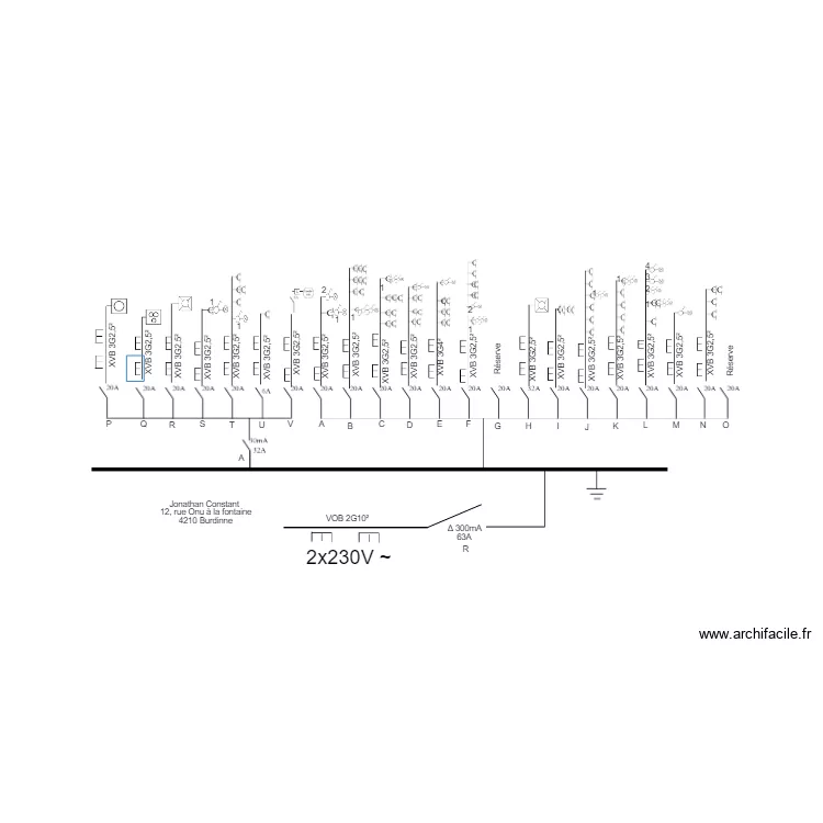 unifilaire Jonathan Constant. Plan de 