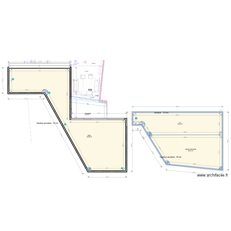 pentecost. Plan de 3 pièces et 118 m2