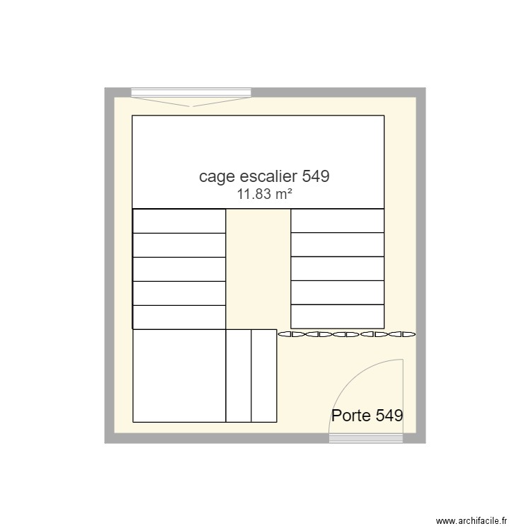 cage escalier 549. Plan de 0 pièce et 0 m2