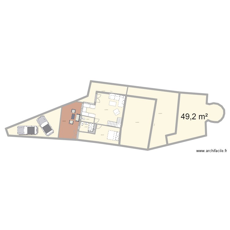 MAISON PAULINE. Plan de 22 pièces et 516 m2