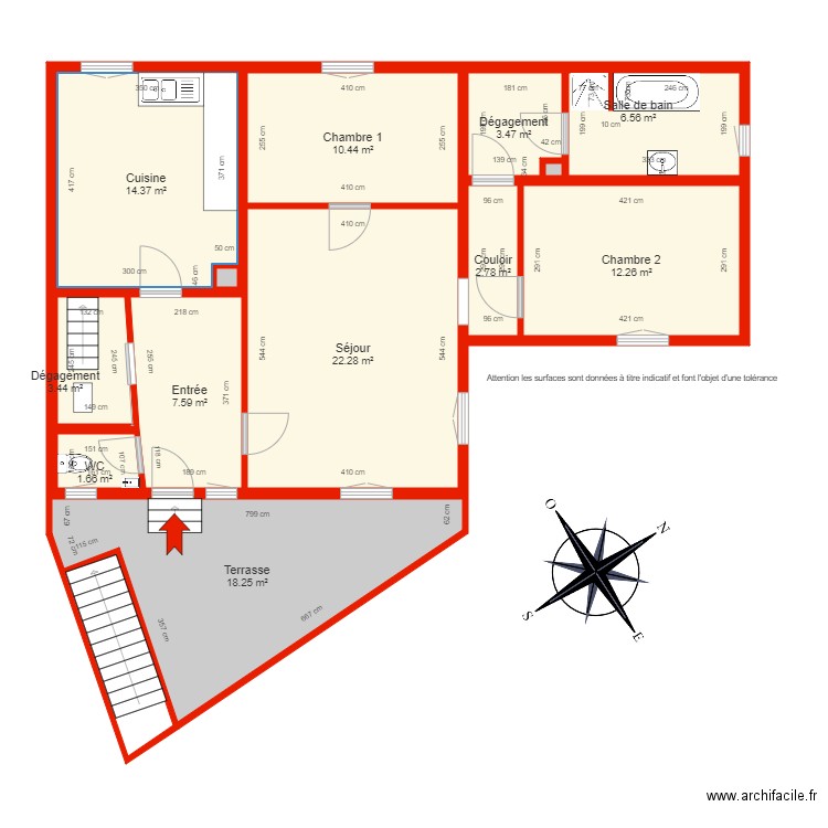 BI 6165 rdc côté. Plan de 0 pièce et 0 m2