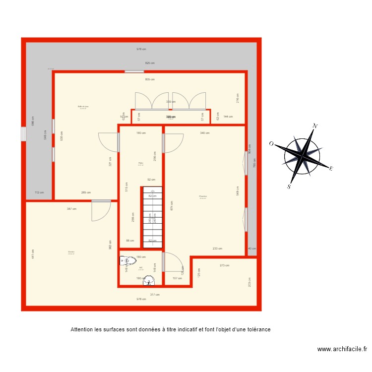 BI 3822 étage côté. Plan de 0 pièce et 0 m2