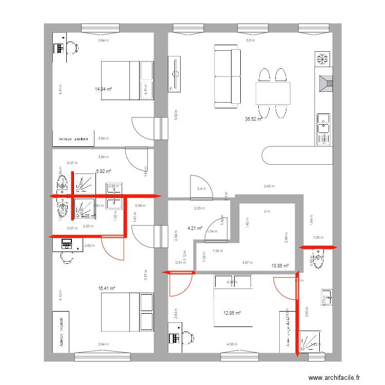 LAFFORET 2. Plan de 0 pièce et 0 m2