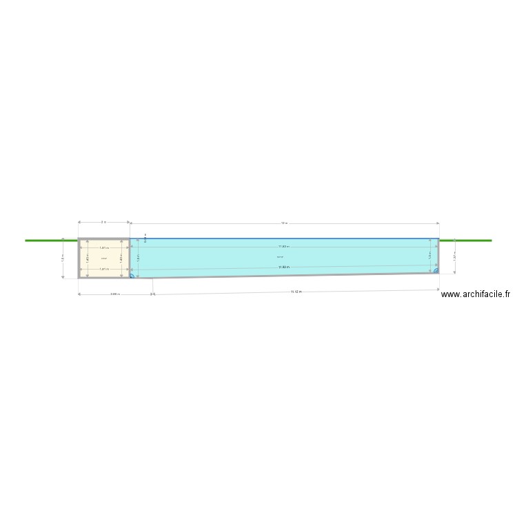 plan de coupe. Plan de 0 pièce et 0 m2