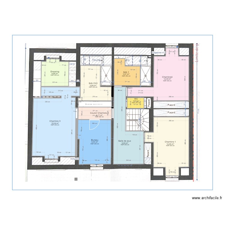 vannora Paul Plan 1er étage Dynafloor. Plan de 10 pièces et 82 m2