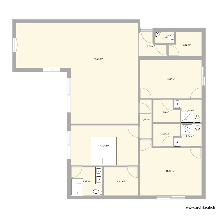 Plein pied 2. Plan de 0 pièce et 0 m2