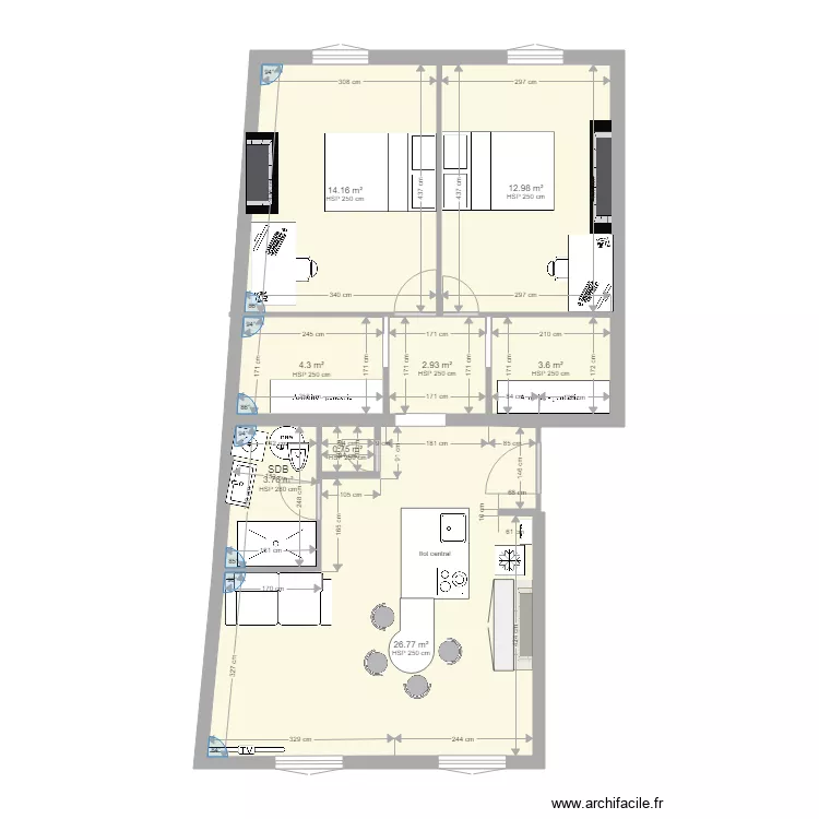Appart St Etienne modif1. Plan de 