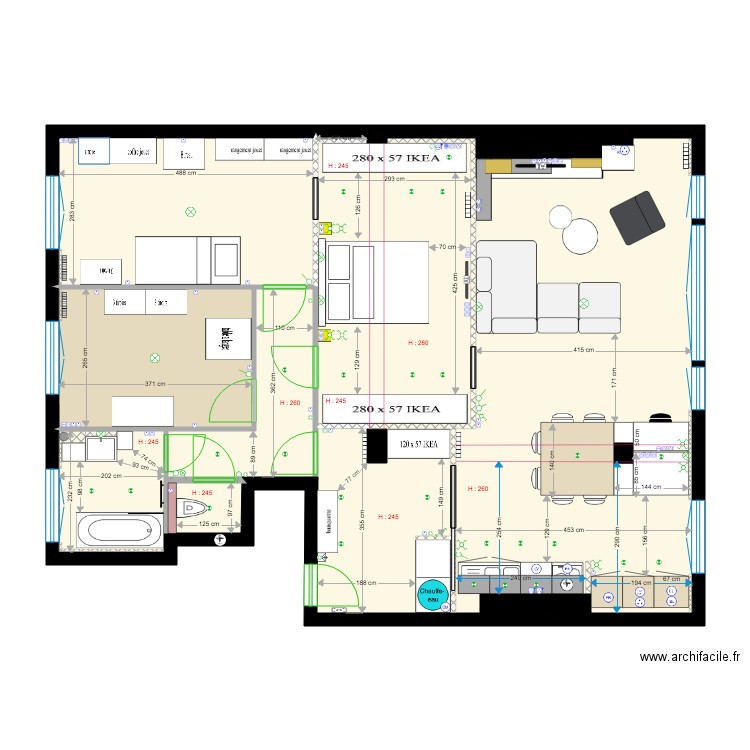 nouveau plan sans conduits. Plan de 0 pièce et 0 m2