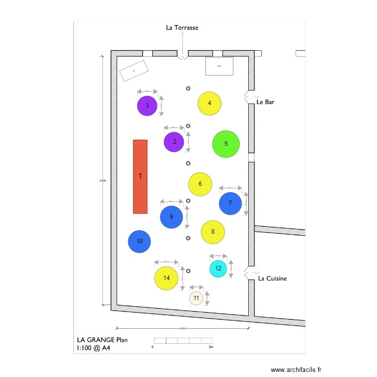 Plan de salle. Plan de 0 pièce et 0 m2