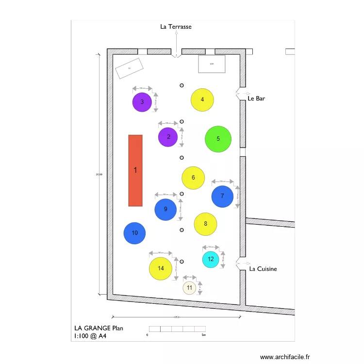 Plan de salle. Plan de 