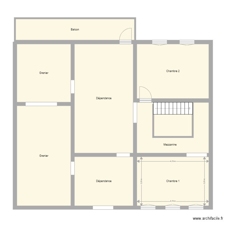 Croquis RECHENMANN Etage. Plan de 0 pièce et 0 m2