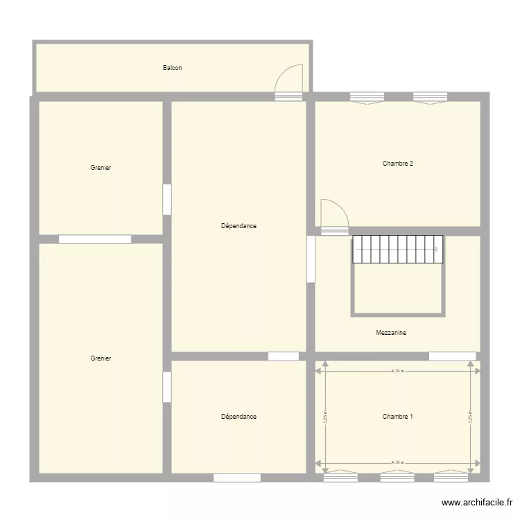 Croquis RECHENMANN Etage. Plan de 