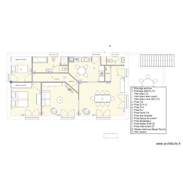 Test amenagement cuisine. Plan de 0 pièce et 0 m2