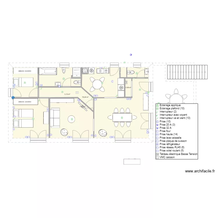 Test amenagement cuisine. Plan de 