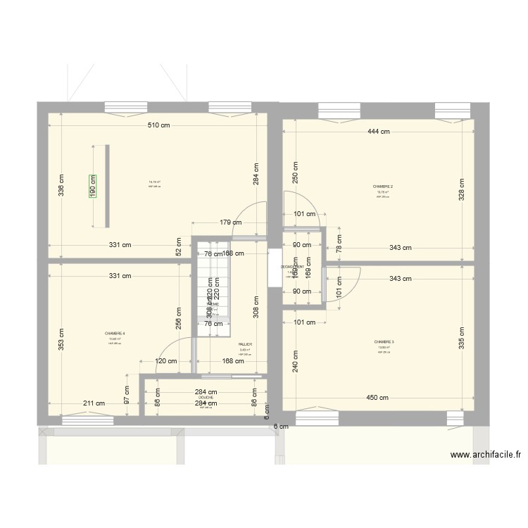 rdc hesdigneul état futur . Plan de 0 pièce et 0 m2