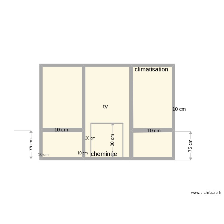 cheminee. Plan de 0 pièce et 0 m2