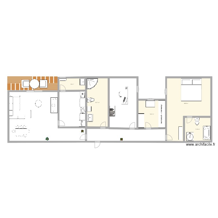 maison rosales . Plan de 0 pièce et 0 m2