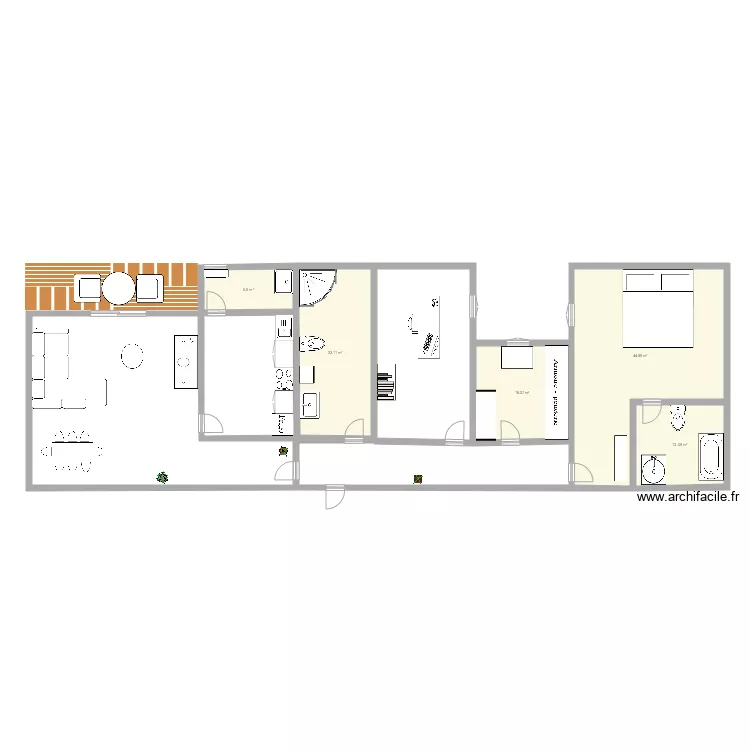 maison rosales . Plan de 