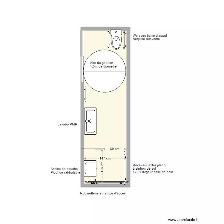 Mourot SDB projet. Plan de 