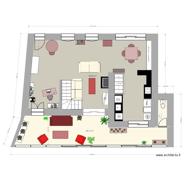 Le Mesnil 2. Plan de 13 pièces et 192 m2