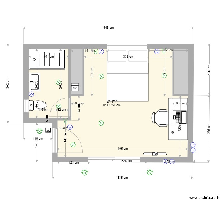 ETAGE EXISTANT. Plan de 0 pièce et 0 m2