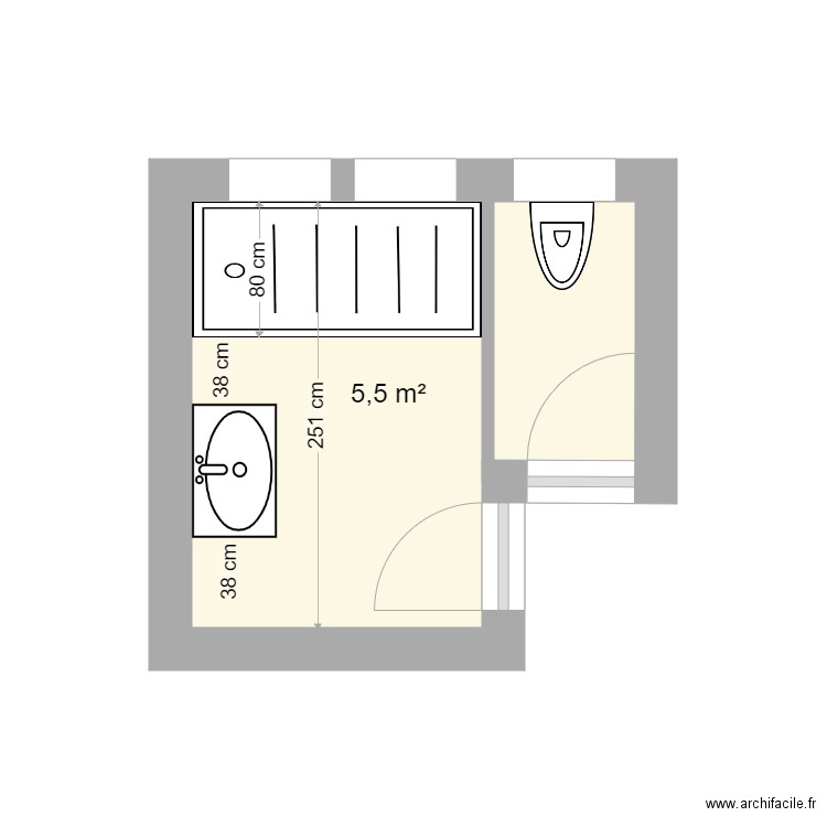 SDB2ROBERT2. Plan de 0 pièce et 0 m2