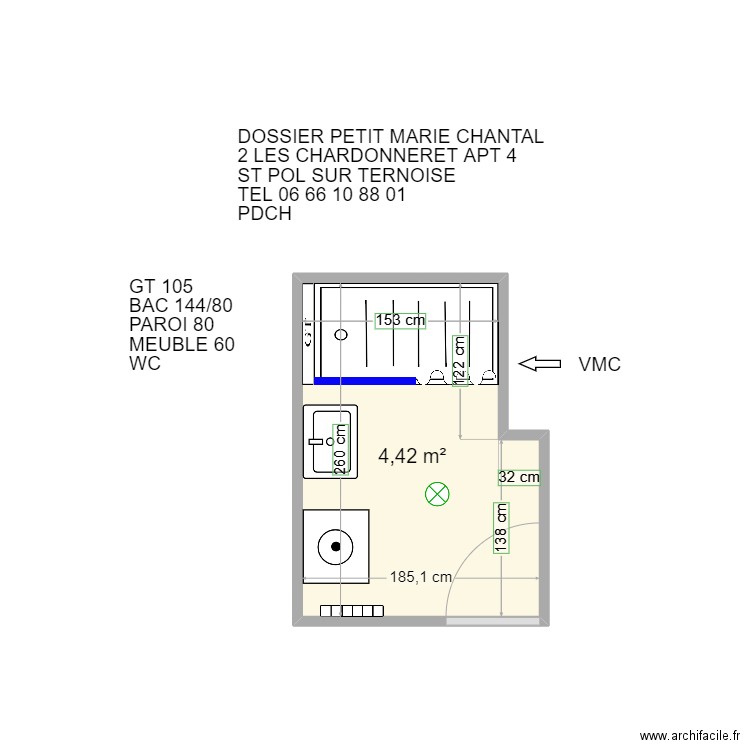 PETIT MARIE CHANTAL. Plan de 0 pièce et 0 m2